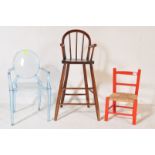 SELECTION OF THREE CHILDRENS CHAIRS INCLUDING A GHOST CHAIR