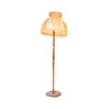 VINTAGE CIRCA 1940S MAHOGANY FLOOR STANDARD LAMP