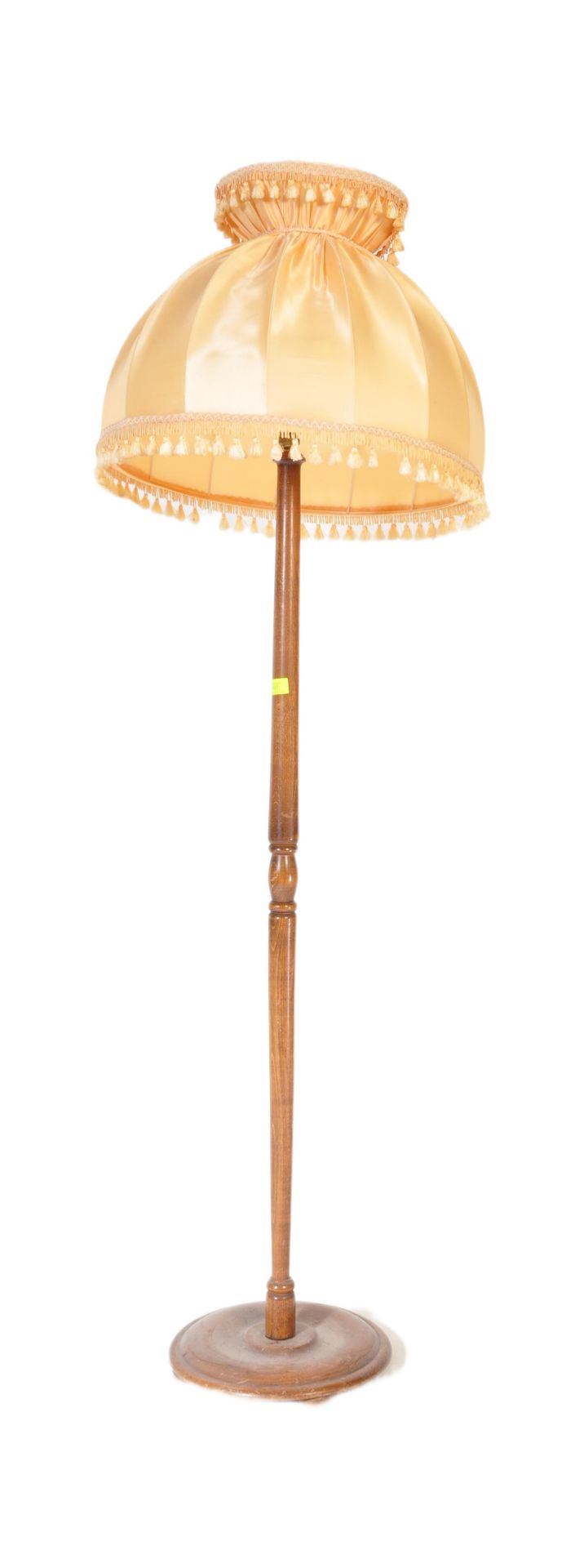 VINTAGE CIRCA 1940S MAHOGANY FLOOR STANDARD LAMP