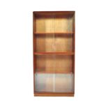 MID 20TH CENTURY TEAK WOOD GLASS DISPLAY BOOKCASE