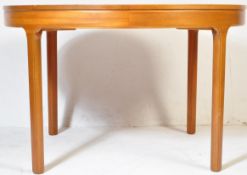 NATHAN FURNITURE - TEAK EXTENDING ROUND DINING TABLE