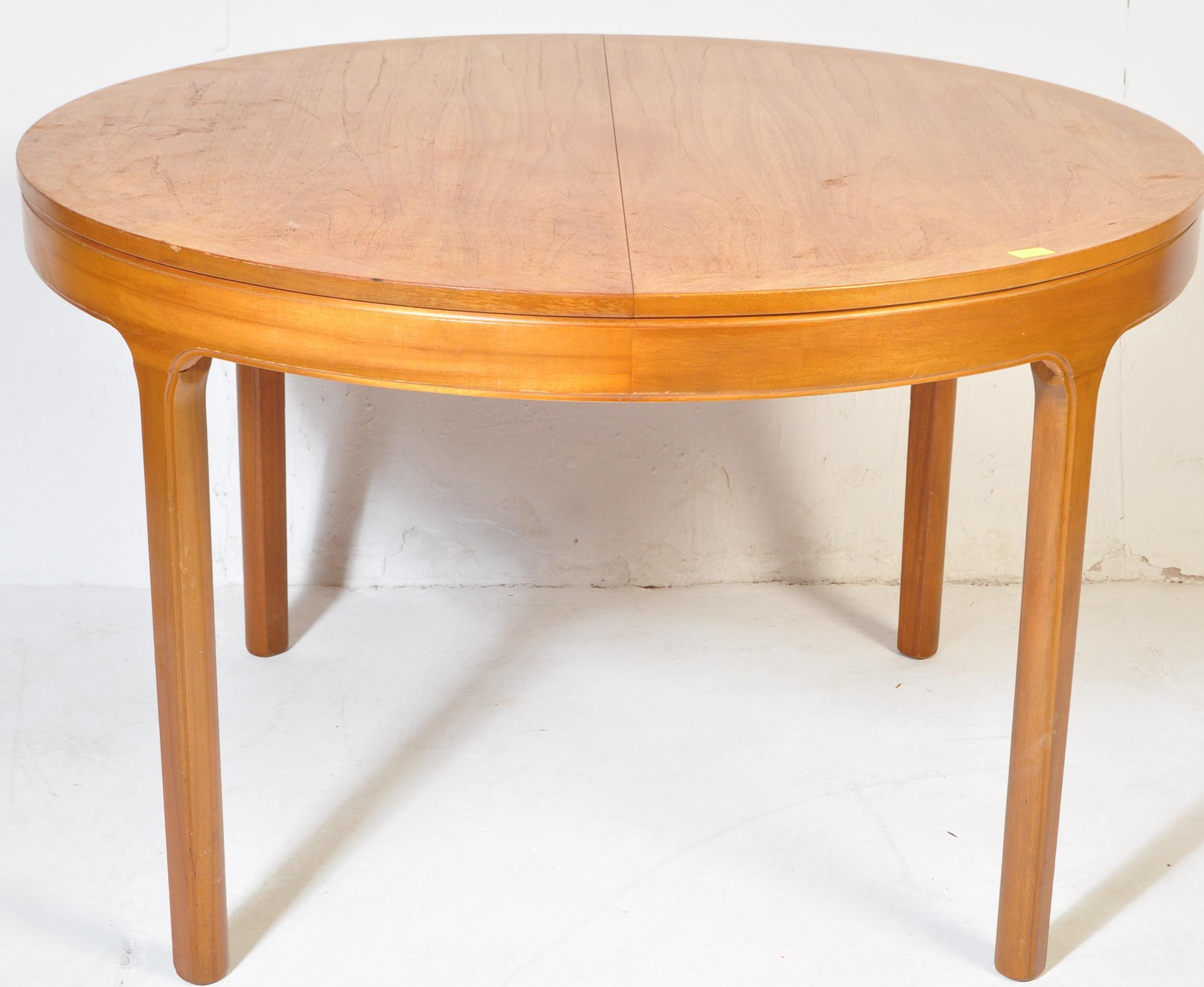 NATHAN FURNITURE - TEAK EXTENDING ROUND DINING TABLE - Image 2 of 5