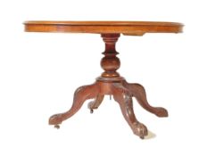 A 19TH CENTURY VICTORIAN TILT TOP MAHOGANY BREAKFAST TABLE