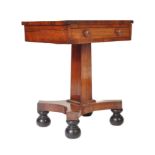 WILLIAM IV ROSEWOOD LADIES WORK TABLE