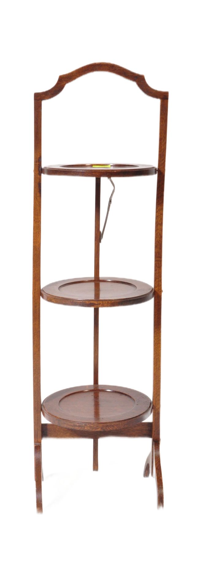 EDWARDIAN MAHOGANY FOLDING CAKE STAND TABLE TRAY