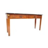 19TH CENTURY FRENCH MARBLE & FRUITWOOD CONSOLE HALL TABLE