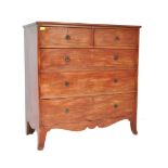 EARLY 19TH CENTURY GEORGE III MAHOGANY CHEST OF DRAWERS