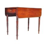 19TH CENTURY GEORGE III MAHOGANY DROP LEAF PEMBROKE TABLE