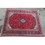 LARGE 20TH CENTURY CENTRAL PERSIAN KASHAN FLOOR RUG