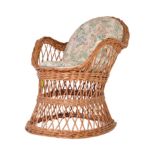 RETRO WICKER RATTAN BAMBOO CHILDREN CHAIR