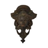 20TH CENTURY BRONZED EFFECT CORBEL CLOCK BRACKET