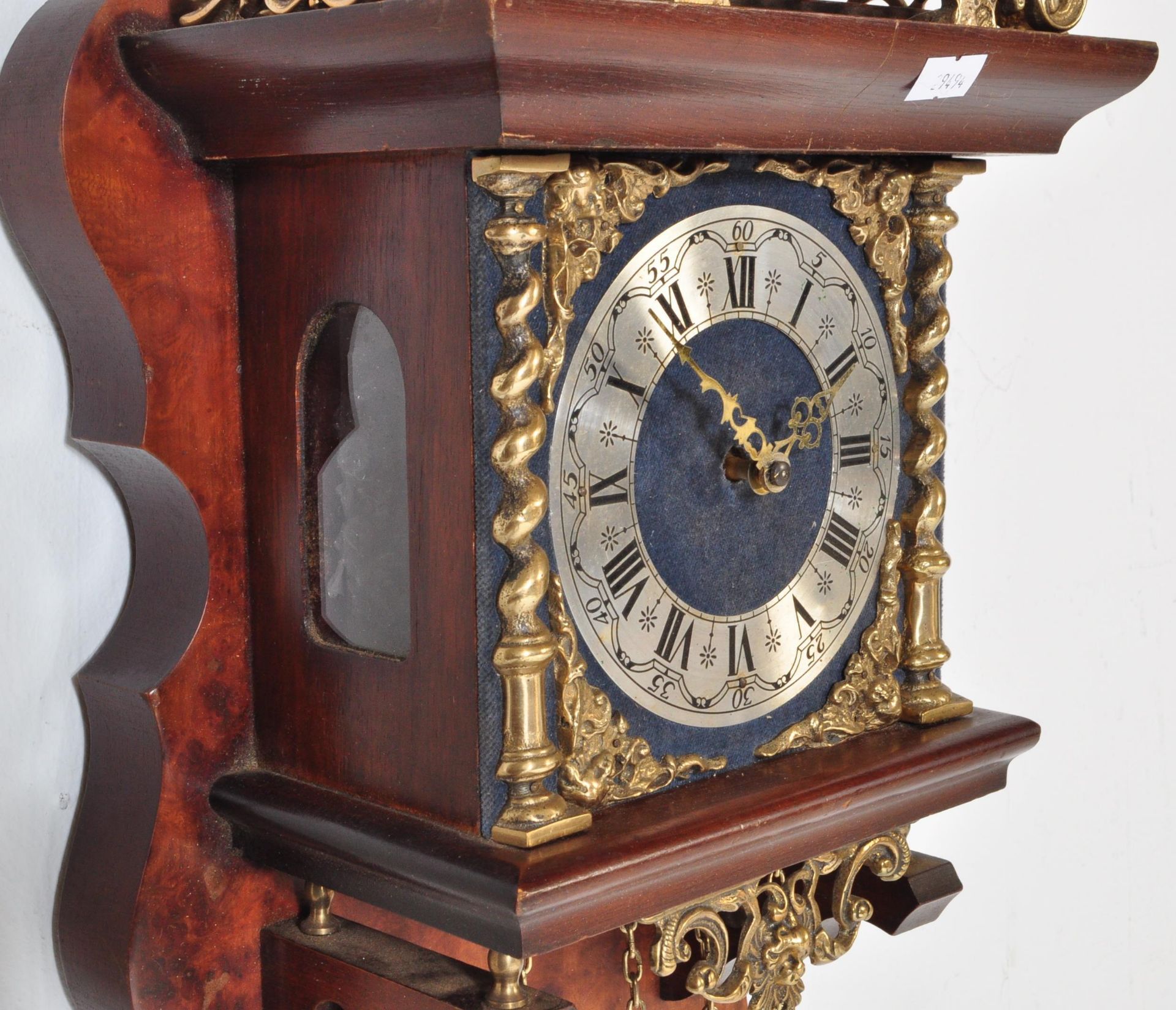 20TH CENTURY REPRODUCTION DUTCH WALL CLOCK - Image 3 of 9