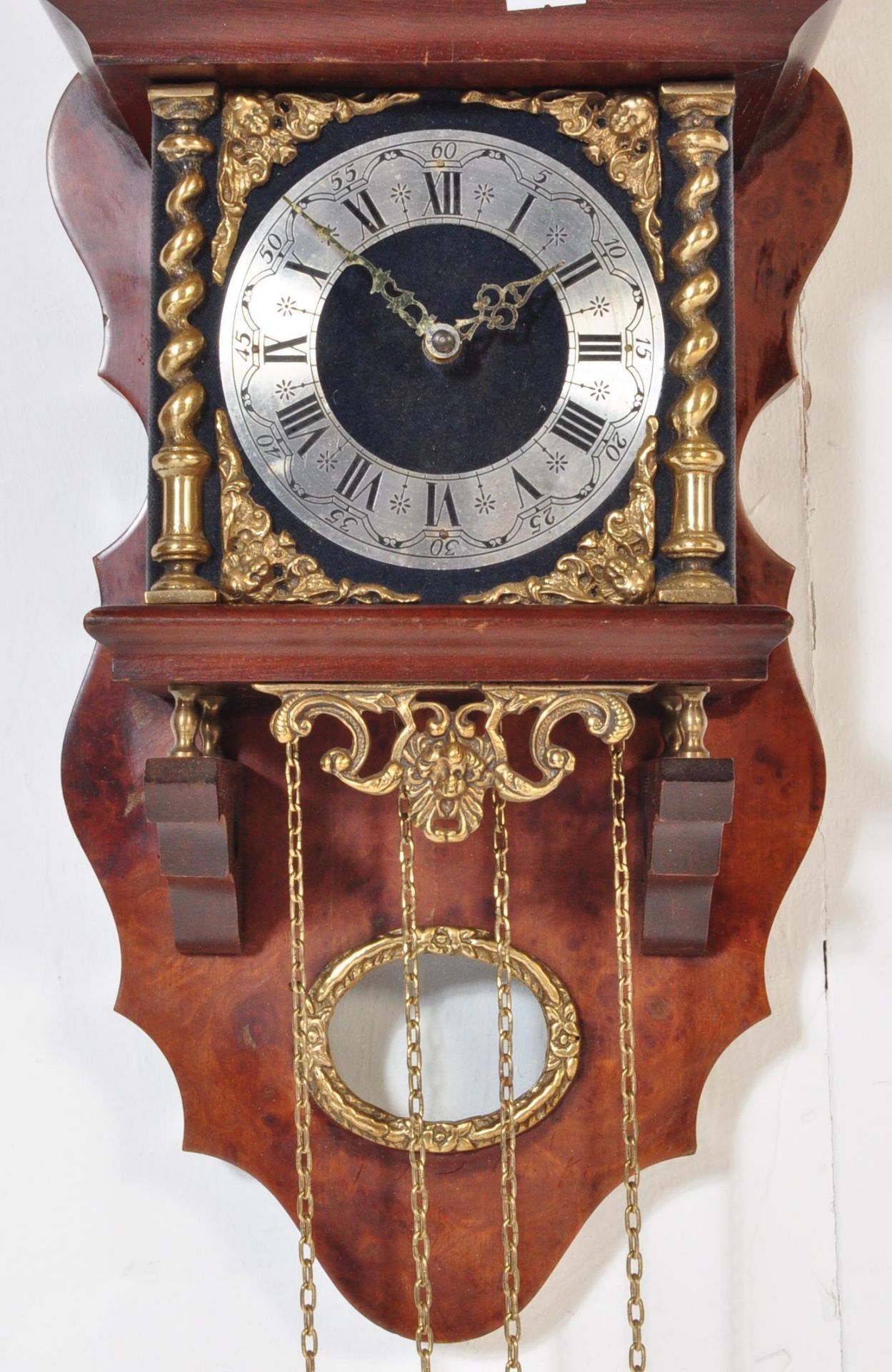 20TH CENTURY REPRODUCTION DUTCH WALL CLOCK - Image 5 of 9
