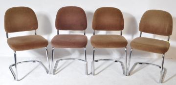 FOUR RETRO VINTAGE ERGONOMIC CANTILEVER OFFICE CHAIRS