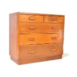 CIRCA 1960S VINTAGE AIR MILITARY STYLE OAK CHEST OF DRAWERS