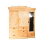 VICTORIAN 19TH CENTURY LARGE PINE COMPACTUM WARDROBE