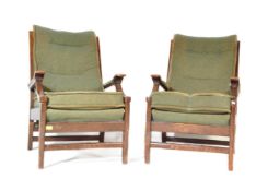 CINTIQUE - PAIR OF RETRO MID 20TH CENTURY ARM CHAIRS