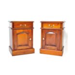 PAIR OF VICTORIAN STYLE MAHOGANY BEDSIDE CABINETS