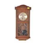 EARLY 20TH CENTURY 1920S OAK WALL CLOCK