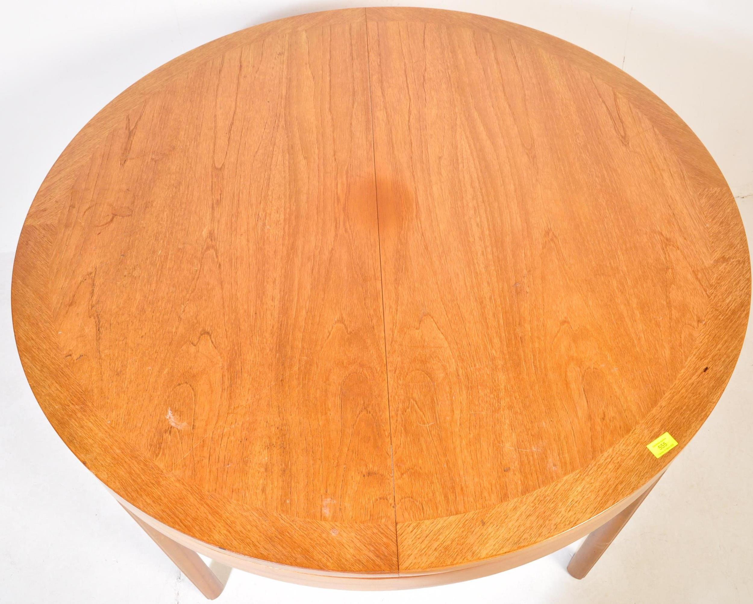 NATHAN FURNITURE - TEAK EXTENDING ROUND DINING TABLE - Image 3 of 5