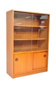 RETRO MID 20TH CENTURY TEAK GLAZED CABINET