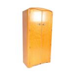 ART DECO AUSTINSUITE BIRDS EYE MAPLE SINGLE WARDROBE