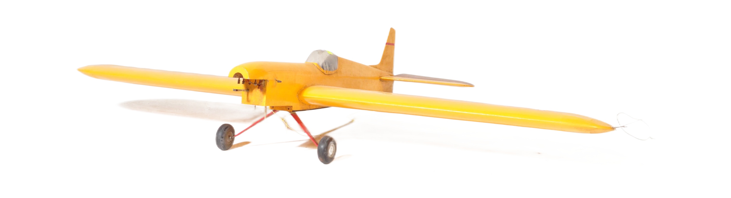 VINTAGE MID CENTRUY YELLOW MODEL AEROPLANE