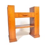 1930S ART DECO OAK DROP CENTRE TABLE WRITING DESK