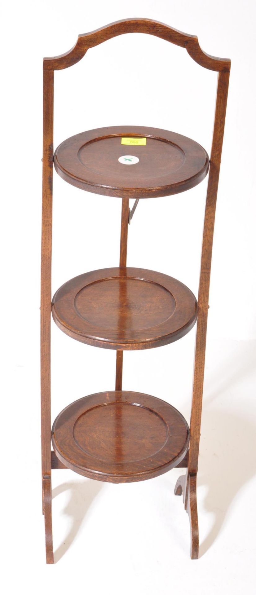 EDWARDIAN MAHOGANY FOLDING CAKE STAND TABLE TRAY - Image 2 of 5