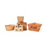 FORTNUM & MASONS - COLLECTION OF WICKER HAMPER BASKETS