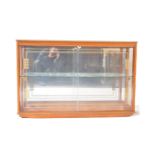 RETRO MID 20TH CENTURY TEAK & GLASS DISPLAY CABINET