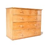 VICTORIAN 19TH CENTURY COUNTRY PINE CHEST OF DRAWERS