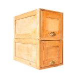 EARLY 20TH CENTURY PINE CUPBOARD PEDESTAL FILING CABINET