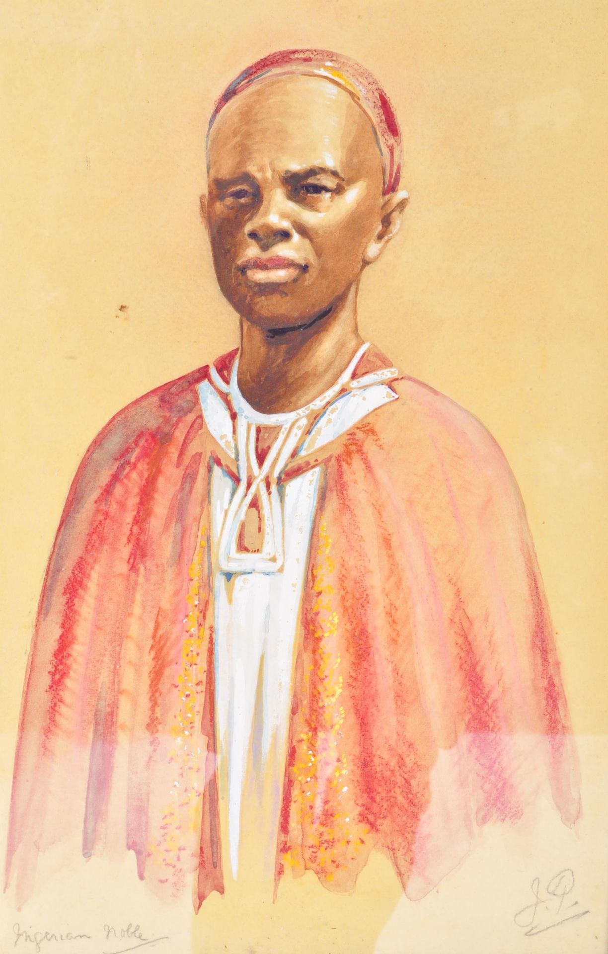 RETRO VINTAGE PASTEL PORTRAIT OF AN AFRICAN NOBLE - Image 2 of 3