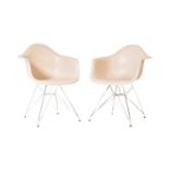 CHARLES & RAY EAMES - VITRA - PAIR OF FORM PLASTIC OFFICE CHAIRS