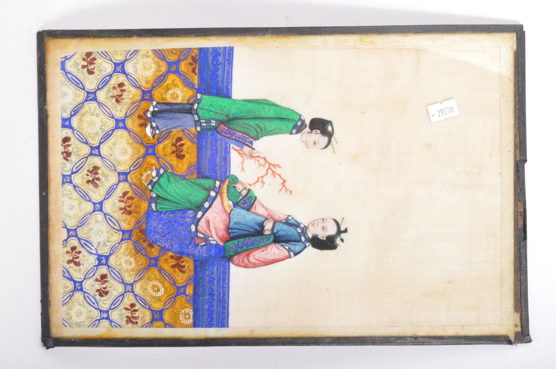 FOUR 19TH CENTURY JAPANESE RICE PAPER SILK WORK PICTURE - Image 3 of 9