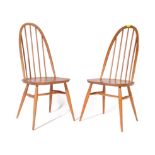 ERCOL - PAIR OF MID CENTURY QUAKER DINING CHAIRS