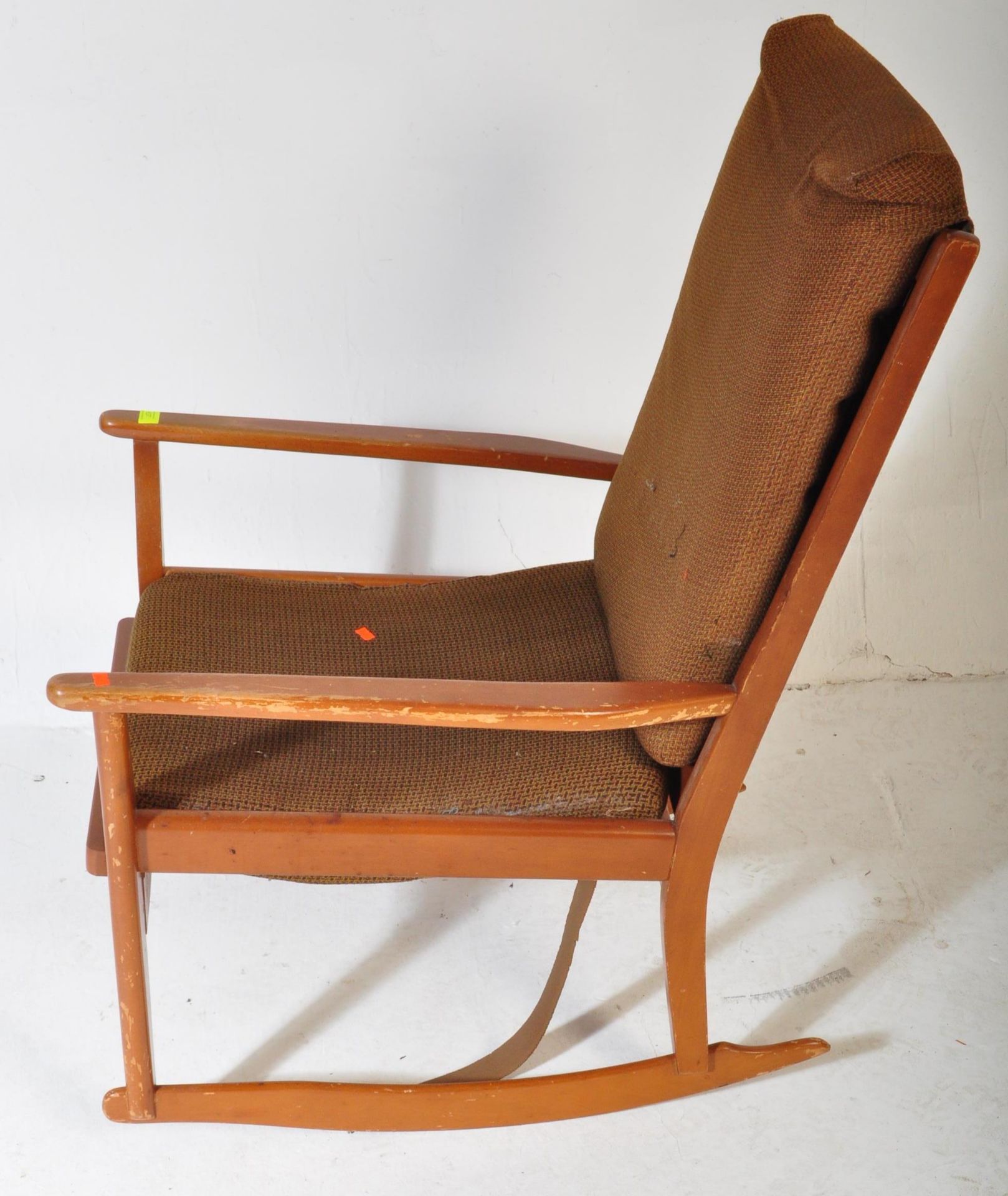 RETRO VINTAGE PARKER KNOLL STYLE ROCKING ARMCHAIR - Image 3 of 5