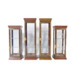 FOUR REPRODUCTION LOUIX SEIZE FRENCH GLASS DISPLAY CABINETS