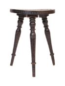 20TH CENTURY CARVED LIBERTY MANNER STOOL