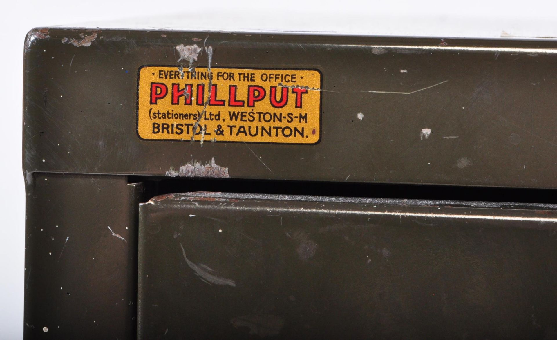 PHILLPUT - MID 20TH CENTURY INDUSTRIAL GREEN FILING CABINET - Image 5 of 6