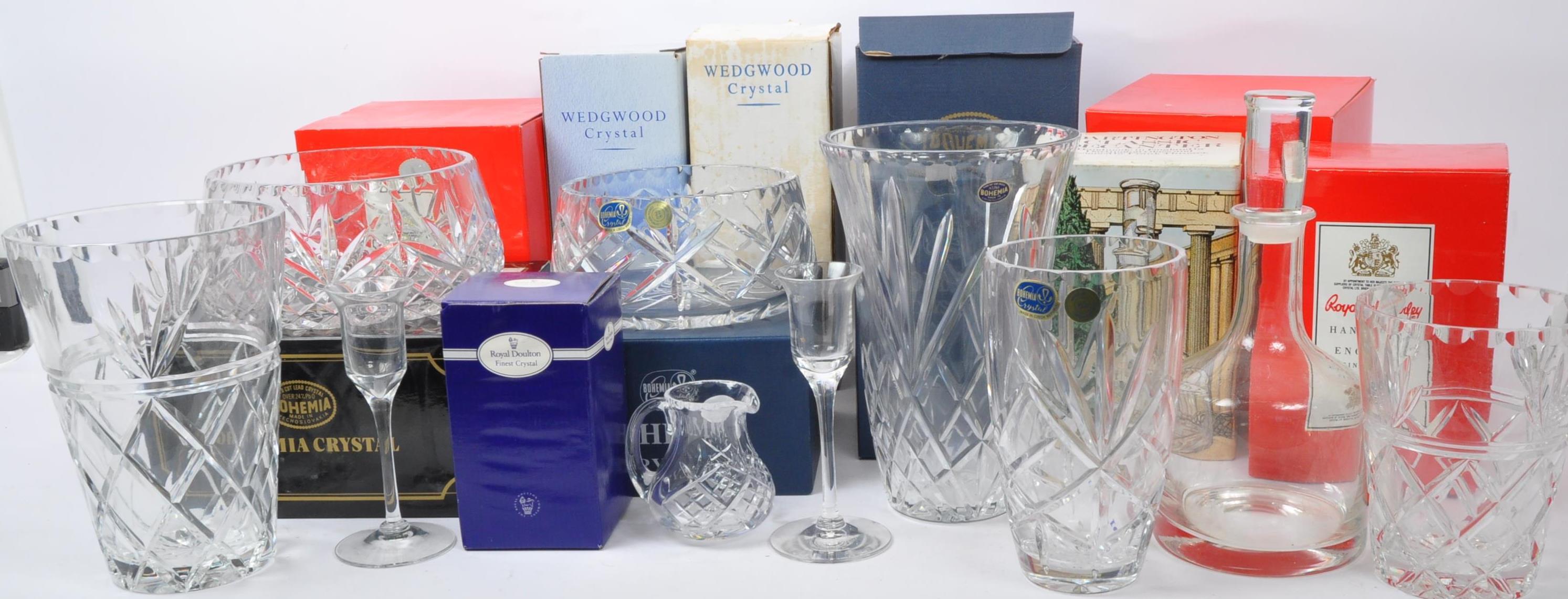 COLLECTION OF VINTAGE BOXED CRUSTAL GLASS - DARTINGTON - DOULTON