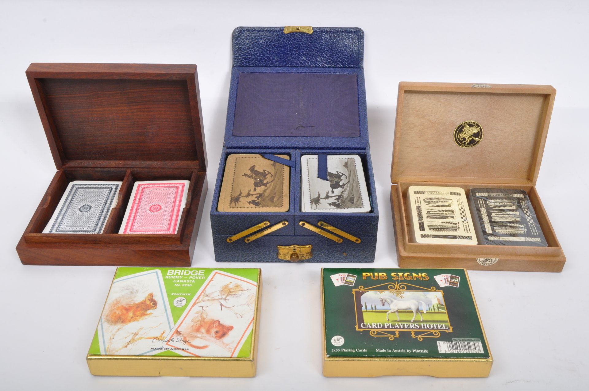 COLLECTION OF CARD CASES & PLAYING CARDS