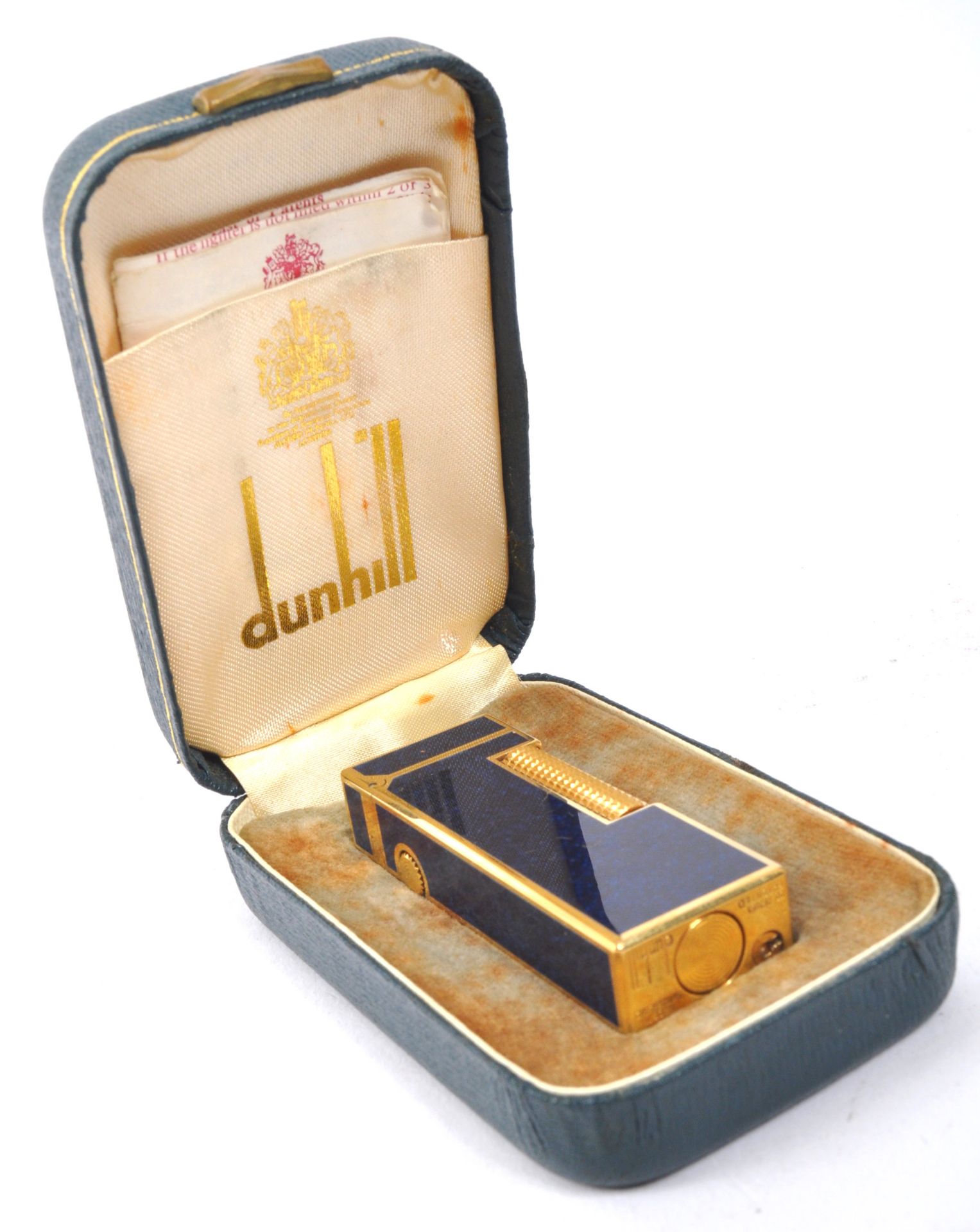 1980S DUNHILL 18CT GOLD ROLLAGAS LIGHTER IN CASE