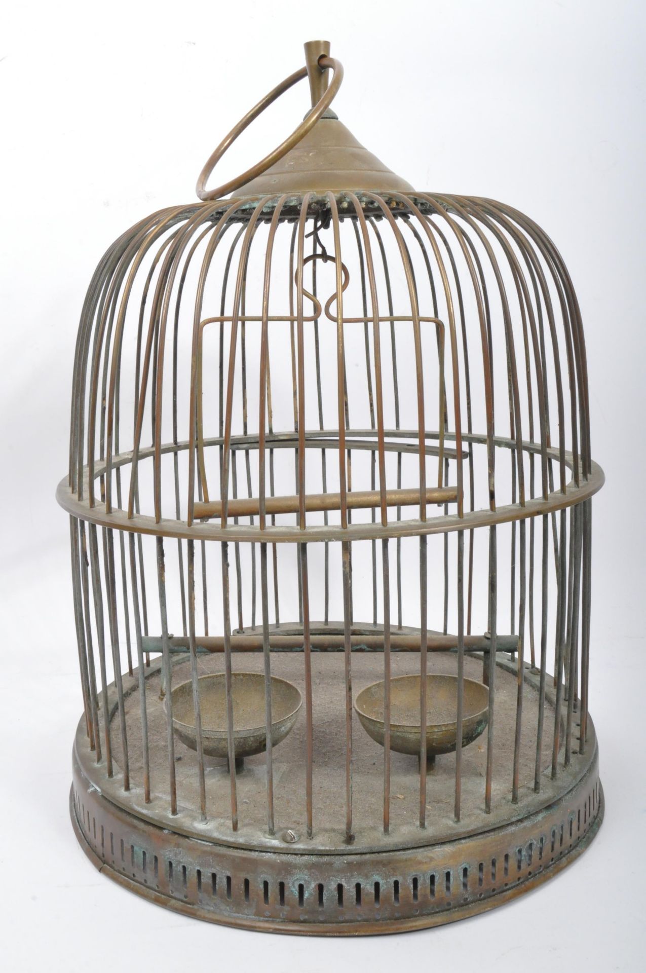 EARLY 20TH CENTURY BRASS DOME SHAPED BIRDCAGE - Image 5 of 5