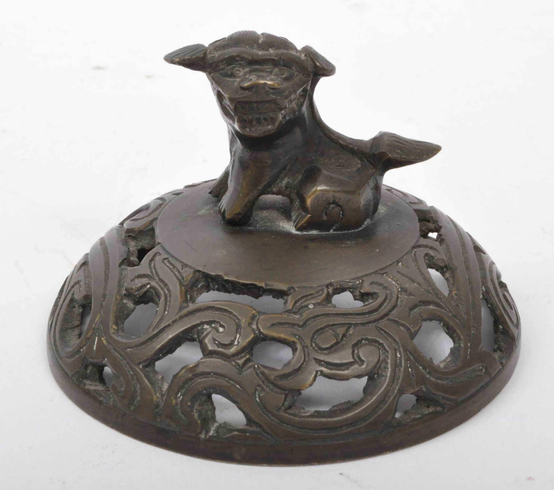 19TH CENTURY CHINESE ORIENTAL BRONZE CENSOR POT - Bild 7 aus 10