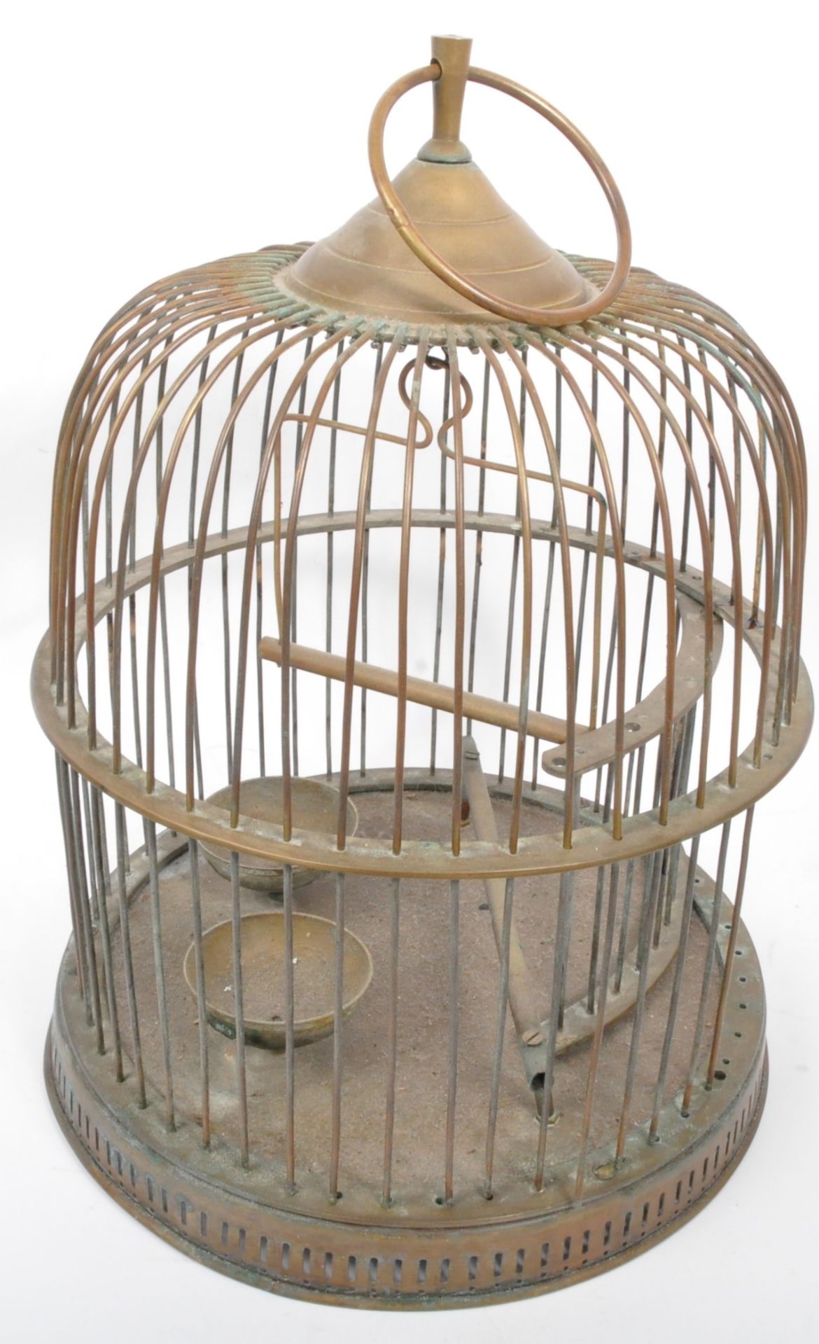 EARLY 20TH CENTURY BRASS DOME SHAPED BIRDCAGE - Image 2 of 5