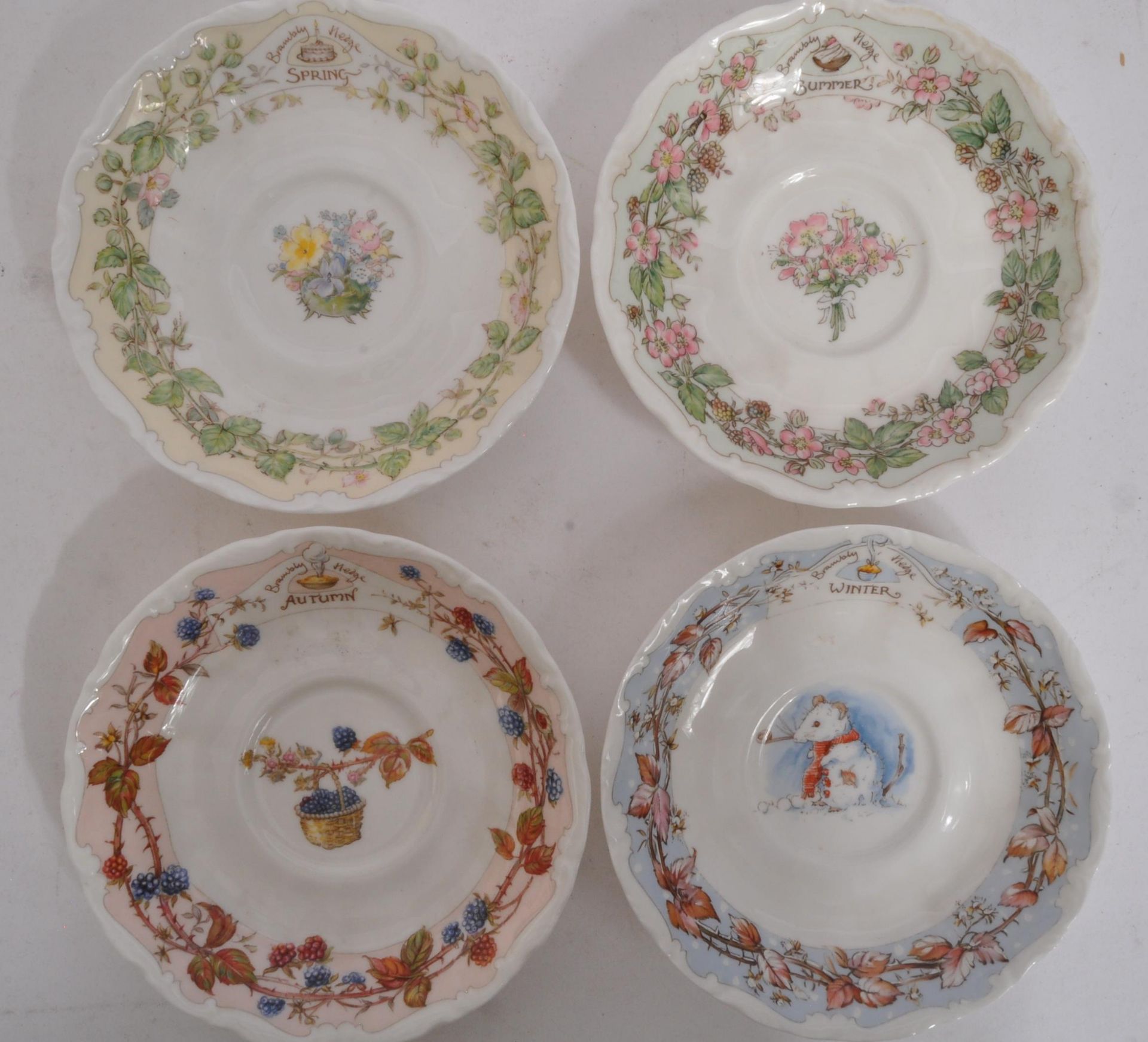 ROYAL DOULTON - JILL BARKLEM 1983 - FOUR CUPS & SAUCERS SEASONS - Image 6 of 8