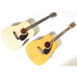 TWO ACOUSTIC GUITARS - YAMAHA - FENDER SQUIRE