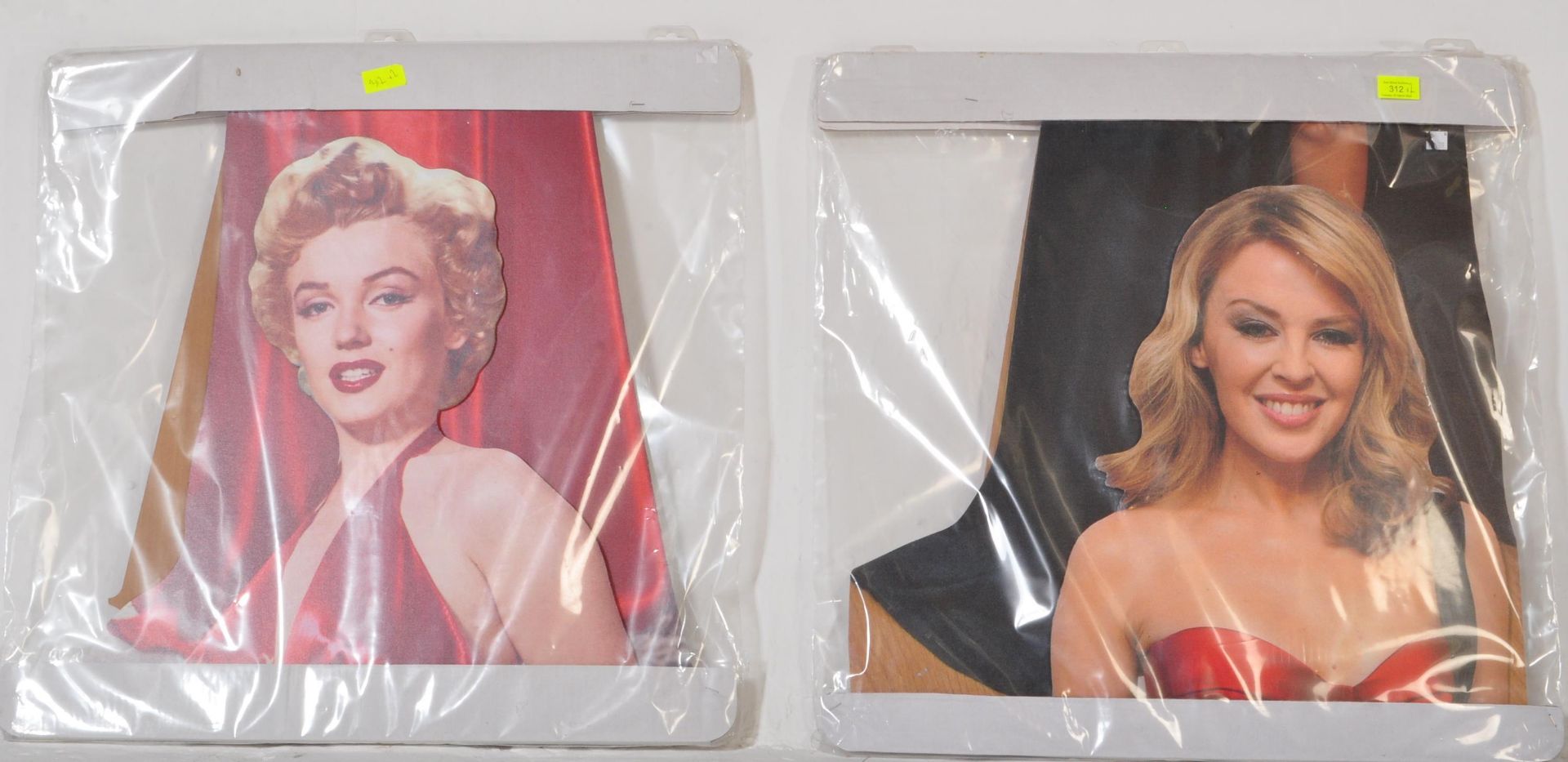 KYLIE MINOGUE - MARILYN MONROE - TWO CARDBOARD CUT OUTS